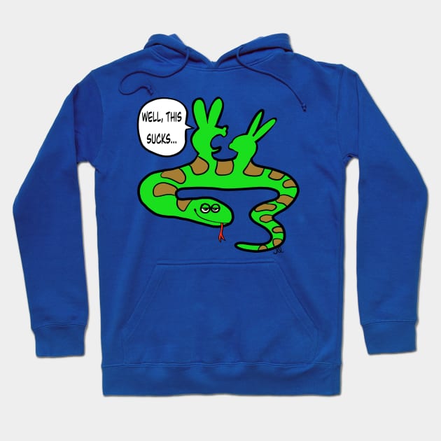 Well this sucks rabbit snake Hoodie by wolfmanjaq